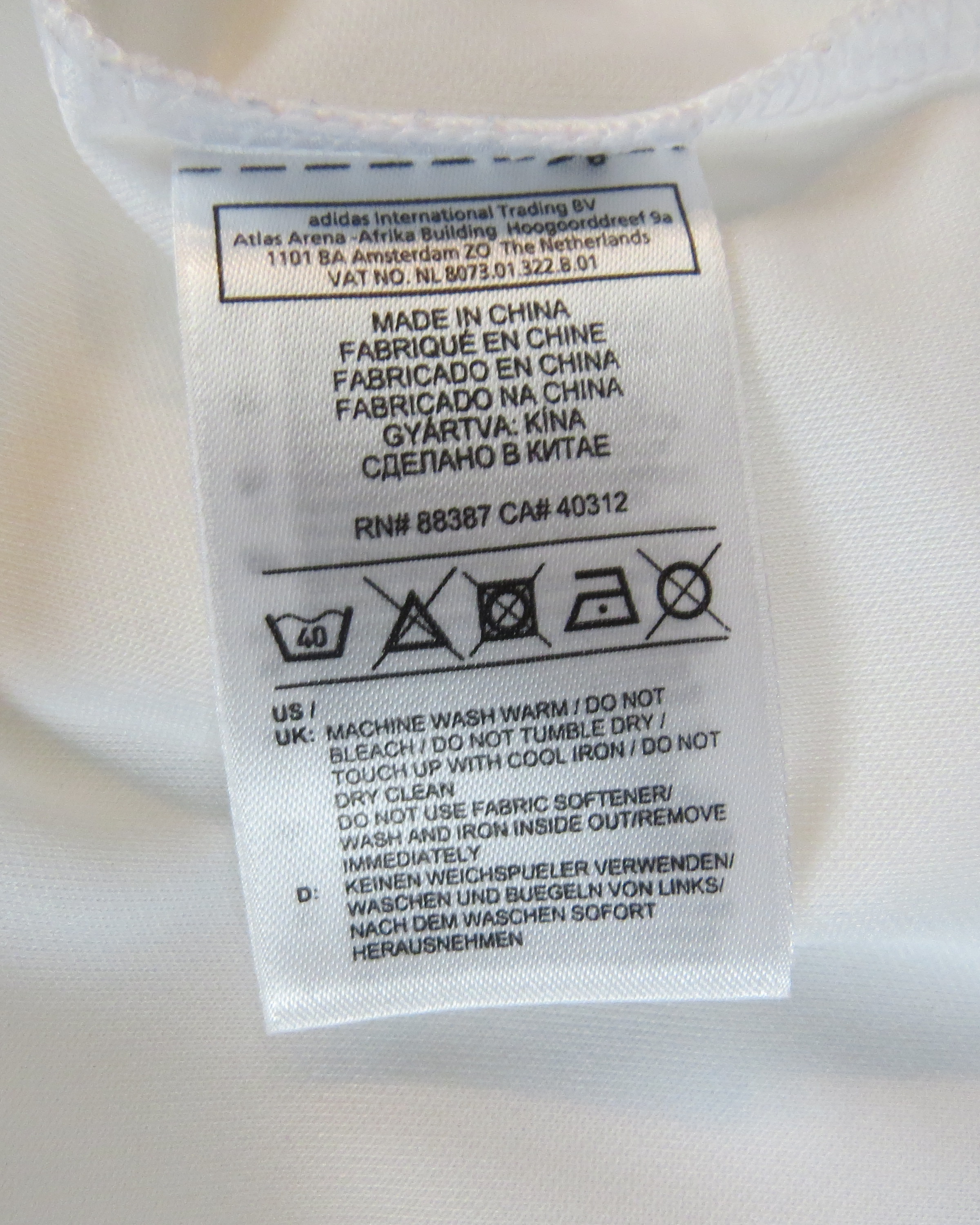 adidas 88387 ca 40312 shirt