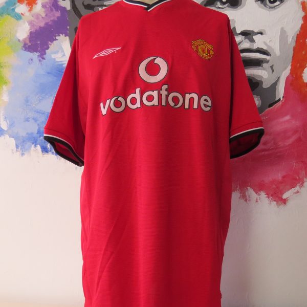 Vintage Manchester United 2000 2001 2002 Home Shirt Umbro Beckham 7 Size Xl Football Shirts 4 All