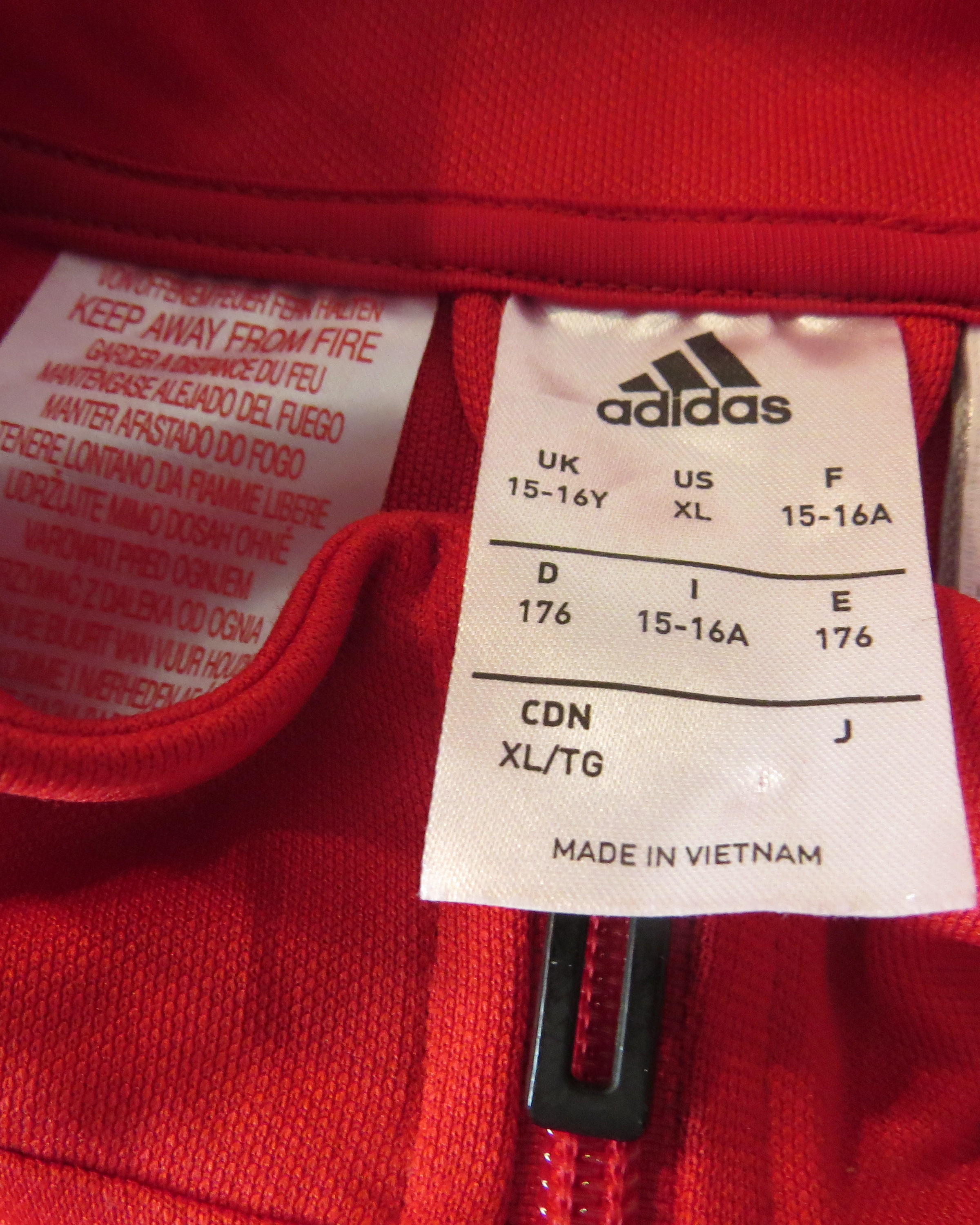 adidas 176 size