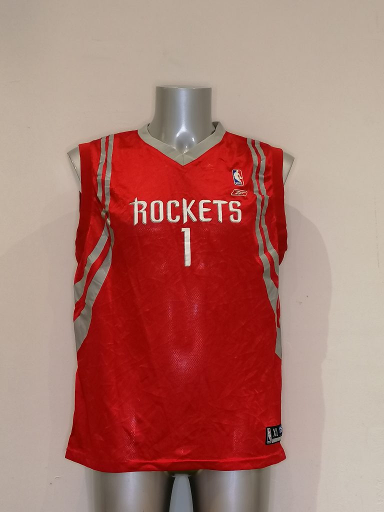 NBA Houston Rockets Basketball Jersey McGrady 1 Reebok shirt Ladies XL 18-20 (2)