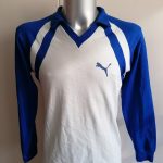 Vintage PUMA 1970ies 1980ies ls white football shirt size M (1)
